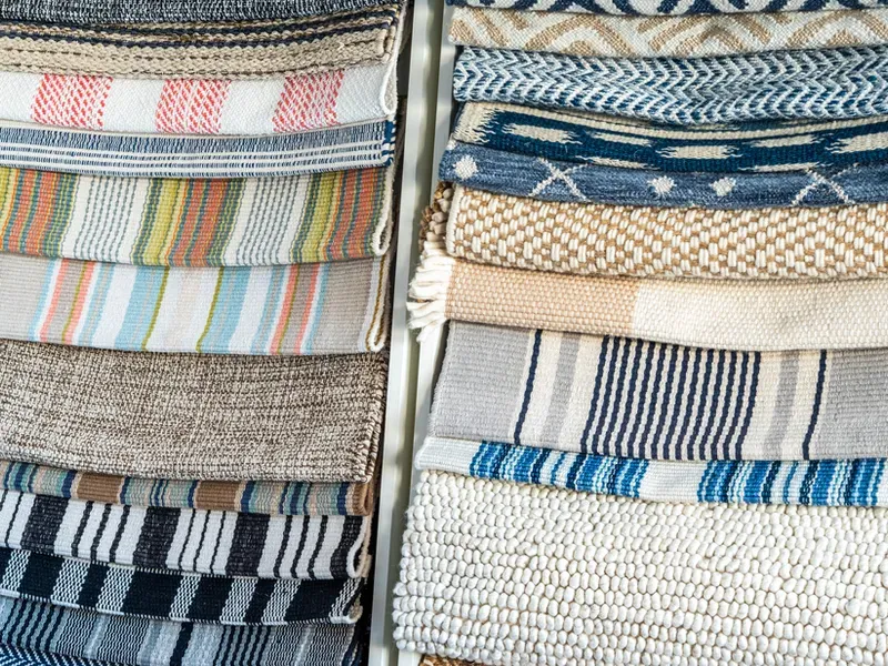 Area rugs in living space
